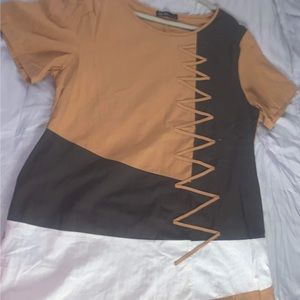 Women’s spring midi colorblock Zanzea T-shirt dress